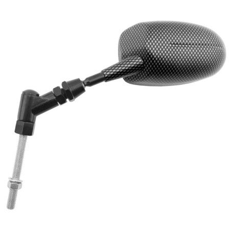 Retrovisor izquierdo universal V PARTS carbon look M1 - motoscamaralweb.com
