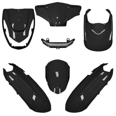 Kit de carenados O PARTS negro brillo - Peugeot Kisbee (10-) - motoscamaralweb.com