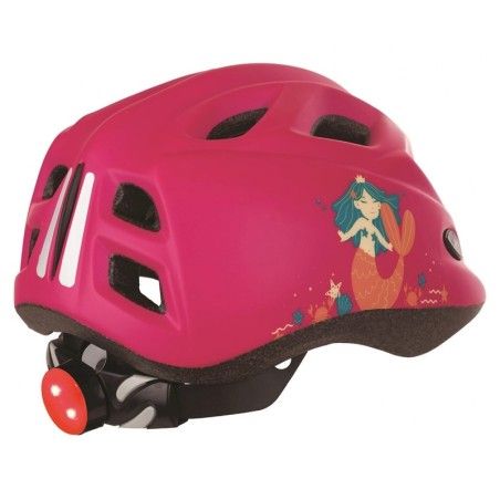 Casco de bicicleta infantil POLISPORT Mermaid con luz Led talla XS 45/52 cm - motoscamaralweb.com