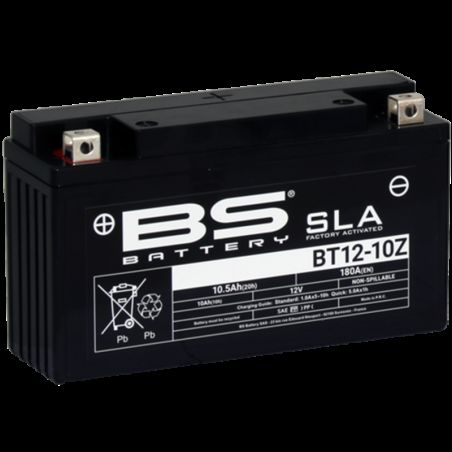 Batería BS BATTERY SLA sin mantenimiento activada de fábrica - BT12-10Z - Zontes - motoscamaralweb.com