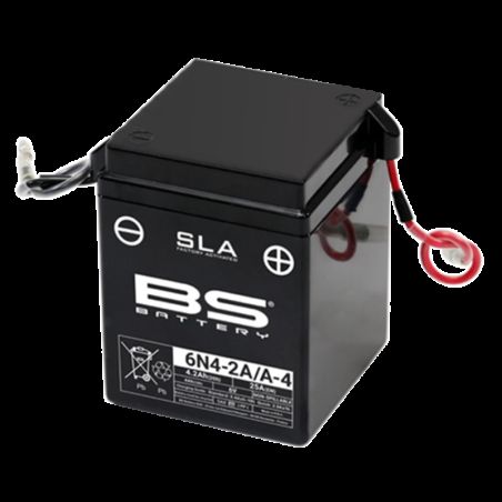 Batería BS BATTERY SLA sin mantenimiento activada de fábrica - 6N4-2A/A-4 - motoscamaralweb.com
