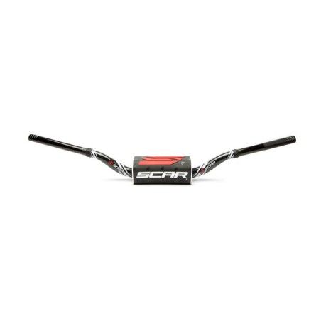 Manillar SCAR O² Color RC High Mini 65/85 Ø28.6mm - Negro / Protector negro - motoscamaralweb.com