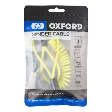 Cable espiral recordatorio candado disco OXFORD - motoscamaralweb.com