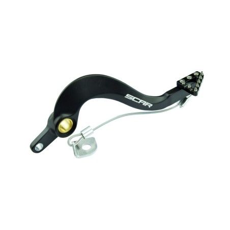 Pedal de freno trasero SCAR - Negro - motoscamaralweb.com