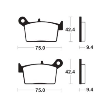 Pastillas de freno TECNIUM Standard orgánicas - MA498 - motoscamaralweb.com