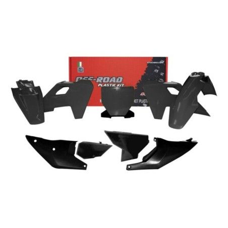 Kit de plástica RACETECH (7 piezas) - Negro - motoscamaralweb.com