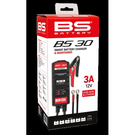 Cargador de bateria inteligente BS Battery BS30 - 12V 3A - motoscamaralweb.com