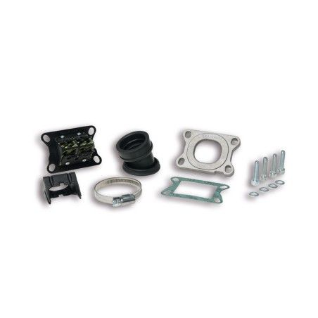 Sistema de admisión MALOSSI X360 MHR inclinado Ø28-35mm longitud 27mm - Motor Derbi / Minarelli - motoscamaralweb.com