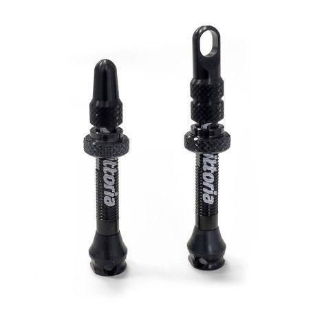 Set de 2 válvulas tubeless VITTORIA Multiway 40mm - Aluminio negro - motoscamaralweb.com