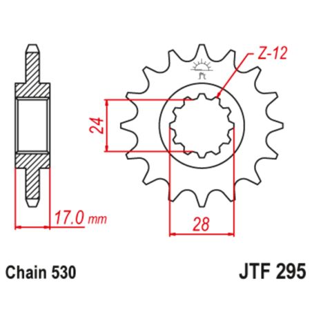 Piñón con goma anti-ruido JT SPROCKETS acero 295 - 525 - motoscamaralweb.com