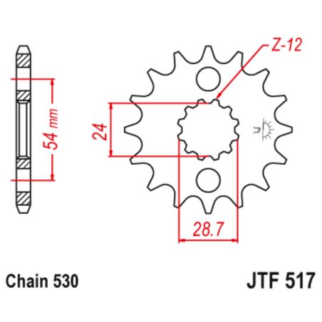Piñón con goma anti-ruido JT SPROCKETS acero 517 - 530 - motoscamaralweb.com