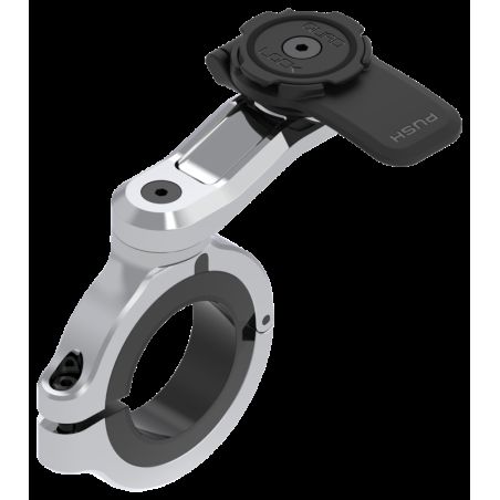 Soporte de smartphone para manillar QUAD LOCK Pro Chrome - Largo para manillares FATBAR / Special CUSTOM - motoscamaralweb.com