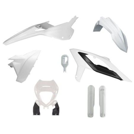 Kit de plástica RACETECH (6 piezas ) - Blanco - motoscamaralweb.com