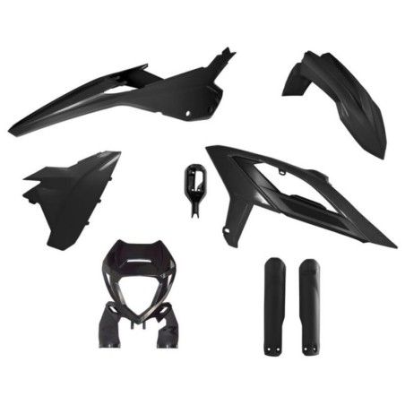 Kit de plástica RACETECH (6 piezas ) - Negro - motoscamaralweb.com