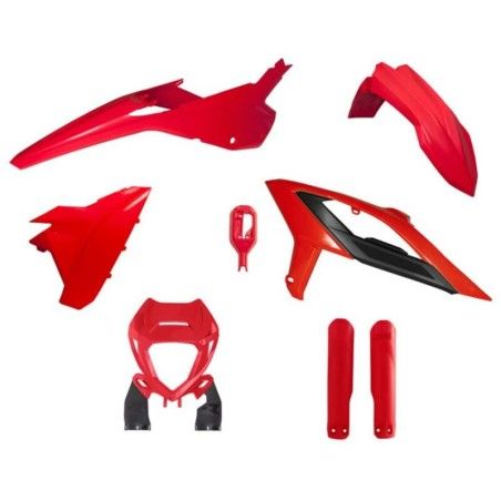Kit de plástica RACETECH (6 piezas ) - Rojo - motoscamaralweb.com