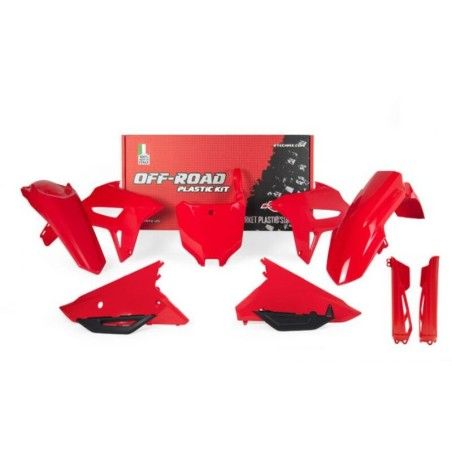 Kit de plástica RACETECH (7 piezas ) - Rojo - motoscamaralweb.com