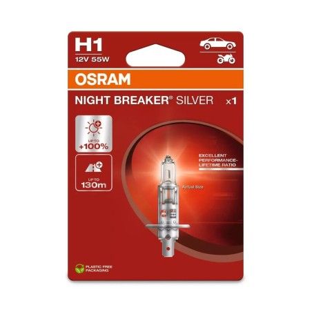Lámpara OSRAM Night Breaker Silver H1 12V / 55W - 1 ud - motoscamaralweb.com
