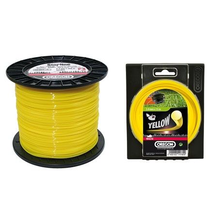 NYLON AMARILLO REDONDO 140M X 4MM OREGON- motoscamaralweb.com