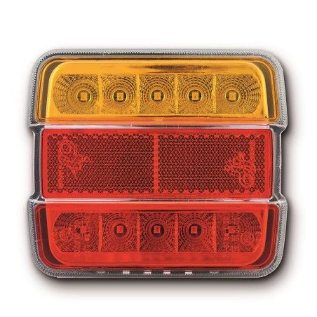 PILOTO TRASERO LED GOODYEAR GY 302RL 5 F. CUADRADO 12V- motoscamaralwe