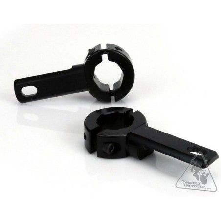 Soporte al chasis/defensas para luces Denali Ø21-29mm Color negro - motoscamaralweb.com