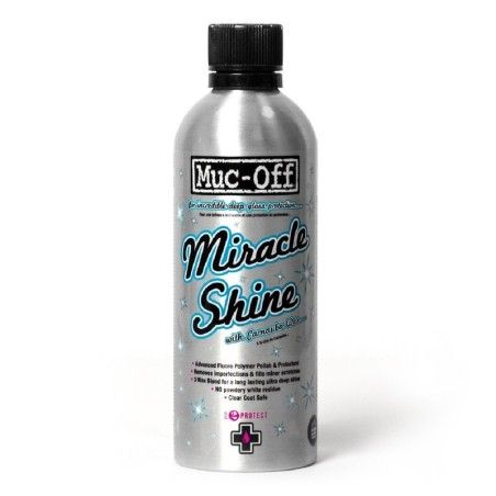 Pulimento (cera de carnauba) MUC-OFF Miracle Shine Motorcycle Polish Bote 500mlx12 - motoscamaralweb.com