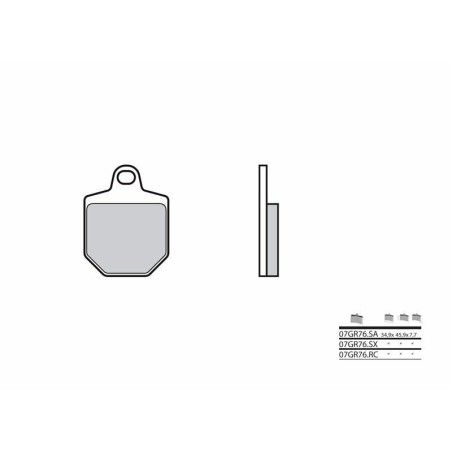 Pastillas de freno sinterizadas de competición Brembo 07GR76SX - motoscamaralweb.com