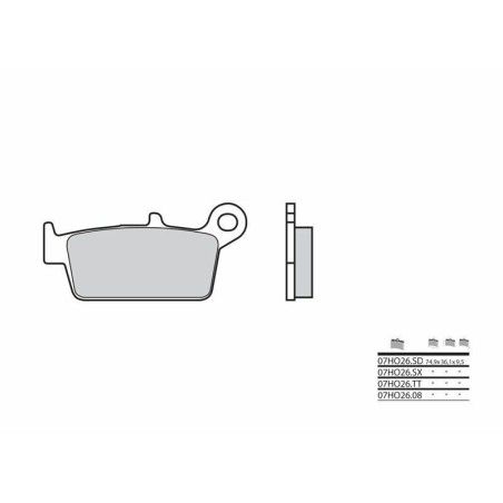 Pastillas de freno sinterizadas de competición Brembo 07HO26SX - motoscamaralweb.com