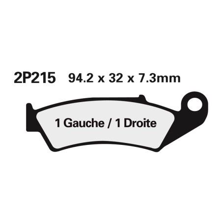 Juego pastillas de freno NISSIN 2P215GS Del. CR250 87-94 - motoscamaralweb.com
