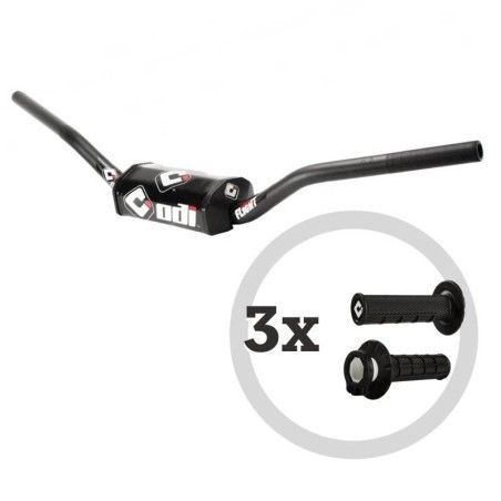 ODI Handlebar Kit - Podium Flight MX + 3 pairs of MX V2 Lock-On Half-Waffled Grips - motoscamaralweb.com