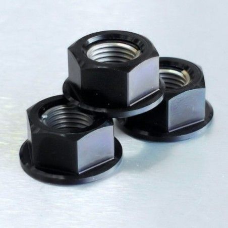Tuerca de Aluminio Pro-Bolt 12mm negro LSPN12BK - motoscamaralweb.com