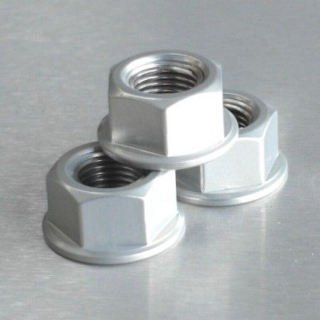 Tuerca de Aluminio Pro-Bolt 12mm plata LSPN12S - motoscamaralweb.com