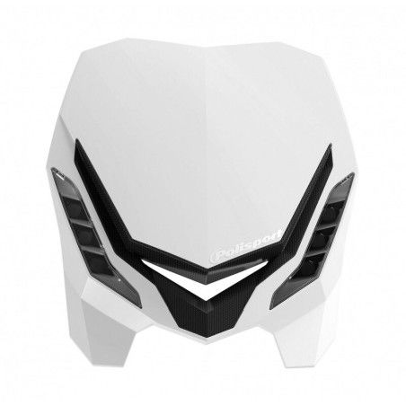 Careta con faro POLISPORT E-Blaze blanca - motoscamaralweb.com