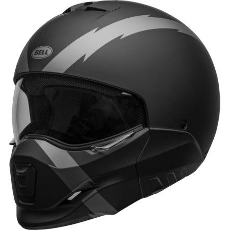 Casco Bell BROOZER ARC Negro Mate/Gris- motoscamaralweb.com