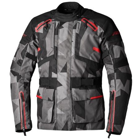 Chaqueta textil RST Endurance CE hombre - Camo / Gris / Rojo - motoscamaralweb.com