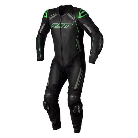 Mono de Piel (Hombre) RST S-1 CE Verde Flúor. Talla EU54/L - motoscamaralweb.com