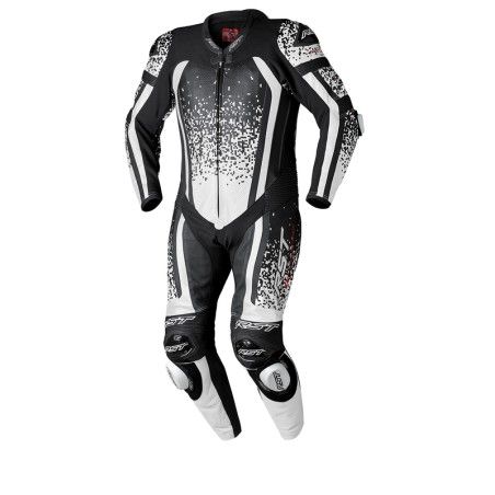 Mono de piel RST Pro Series Evo Airbag CE hombre - Blanco / Negro - motoscamaralweb.com
