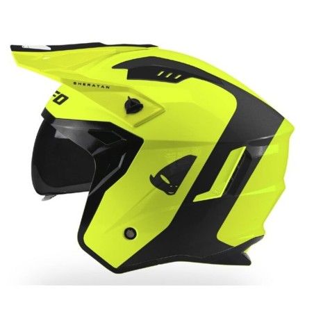 Casco UFO Sheratan - amarillo neon- motoscamaralweb.com