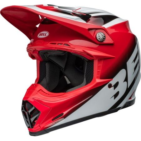 Casco BELL Moto-9S Flex - Rail Gloss Red/White - motoscamaralweb.com