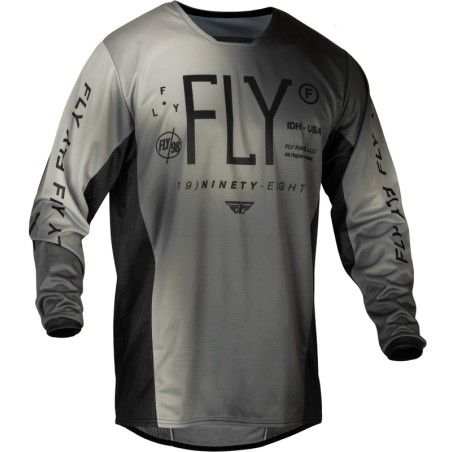 Camiseta infantil FLY RACING Kinetic Prodigy - Negro / Gris claro - motoscamaralweb.com