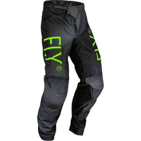 Pantalón infantil FLY RACING Kinetic Prodigy - Antracita / Verde Neón / True Blue - motoscamaralweb.com