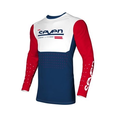 Camiseta SEVEN Vox Aperture - Rojo / Navy - motoscamaralweb.com