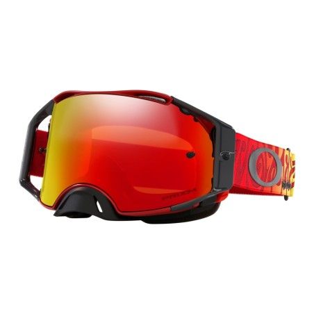 Gafas OAKLEY Airbrake MX - TLD Trippy Red Lente Prizm MX Torch - motoscamaralweb.com