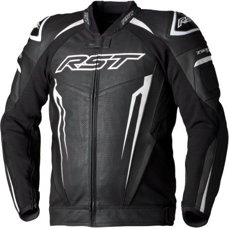 Chaqueta de cuero RST TracTech Evo 5 CE hombre - Negro / Blanco / Negro - motoscamaralweb.com