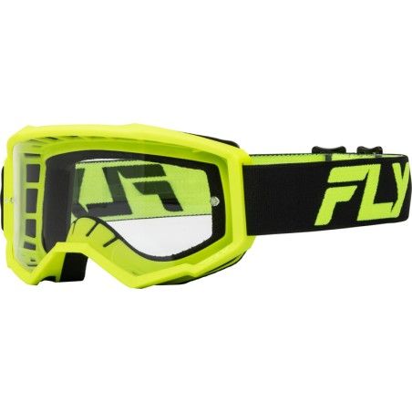 Gafas FLY RACING Focus - Negro / Hi-Vis - Lente Transparente - motoscamaralweb.com