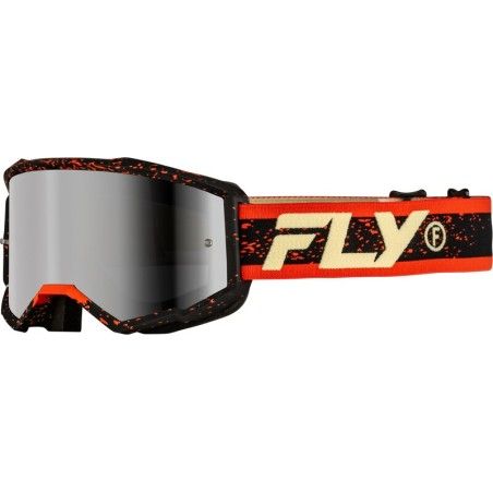 Gafas FLY RACING Zone - Negro / Rojo / Crema - Lente Silver Mirror / Ahumado - motoscamaralweb.com