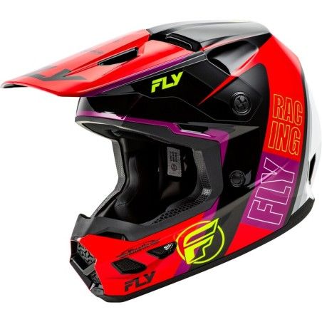 Casco FLY RACING Kinetic Rally - Rojo / Negro / Blanco- motoscamaralwe