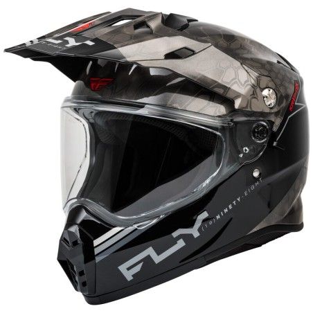 Casco FLY RACING Trekker Kryptek Conceal - Negro / Gris / Blanco- moto