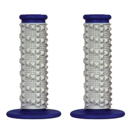 Puños SCAR X2R Dual Density Full Diamond - Gris / Azul - motoscamaralweb.com