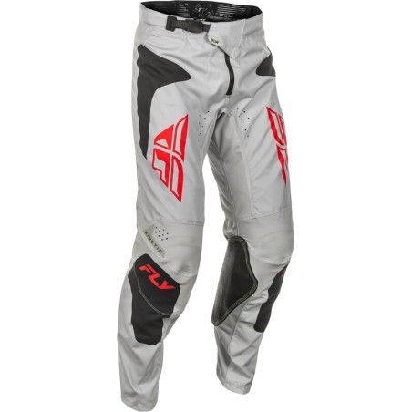 Pantalón FLY RACING Kinetic SYM - Gris claro / Rojo / Negro - motoscamaralweb.com