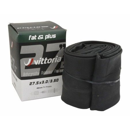 Cámara de bici VITTORIA Fat &amp;amp; Plus 27.5x3.0/3.50 válvula fina presta 48mm - motoscamaralweb.com